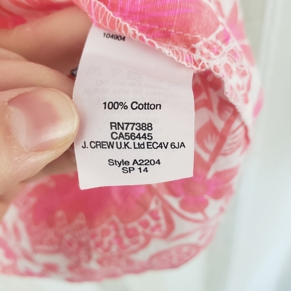 J. Crew Floral Boho Blouse Pink Size‎ XS/Small - Picture 8 of 11